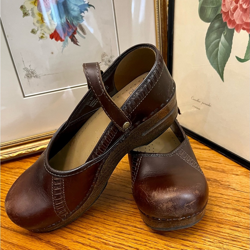 Dansko Brown Mary Jane clogs